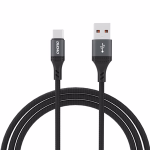 Dudao L3ST USB-A - USB-C 5A Kaapeli 1.2m punottu - musta