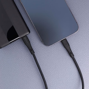Kaapeli USB C - Lightning Forcell F-Energy PD 3A 27W Silikoninen 1 m C346 musta