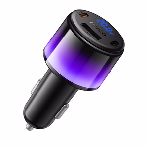 Hoco Z69B -autolaturi, USB-A + 2 × USB-C, PD QC3.0, 57 W, musta