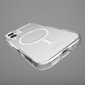 SBS Extreme Mag Suojakuori D3O-teknologialla iPhone 17:lle - läpinäkyvä