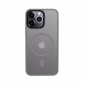 Crong Hybrid Frost MAG Cover suojakuori iPhone 15 Pro -laitteelle, MagSafe-yhteensopiva, harmaa
