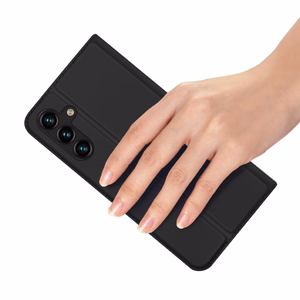 Dux Ducis Skin Pro kotelo Samsung Galaxy A14 4G / 5G lompakkoläppäkotelo jalustalla musta