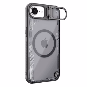 Nillkin Iceblade Prop Magneettinen Suojakuori jalustalla iPhone 16e / 17e:lle - musta