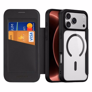 Musta DUX DUCIS SKIN X PRO suojakuori iPhone 18 Pro / 17 Pro (Open Ring Version) -puhelimille, MagSafe-yhteensopiva