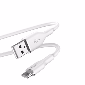 Puro Soft USB-A–USB-C -kaapeli, 1.5 m, valkoinen