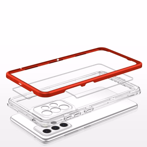 Kirkas 3in1 asia Samsung Galaxy A73 kehys kansi geeli punainen