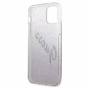 Guess GUHCP12SPCUGLSPI iPhone 12 mini 5.4" vaaleanpunainen/vaaleanpunainen kovakotelo Glitter Gradientti Script