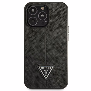 Guess GUHCP14LPSATLK iPhone 14 Pro 6.1" musta/musta kovakotelo SaffianoTriangle logo