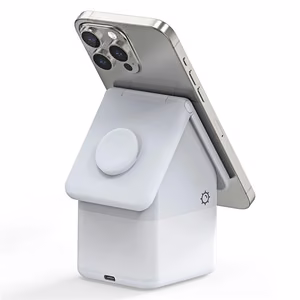 Duzzona W20 15W 4-in-1 langaton laturi iPhone/AirPods/Apple Watch yhteensopiva yölampulla - valkoinen