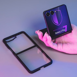 3mk Satin Armor Case+ Suojakuori Samsung Galaxy Z Flip 7:lle - läpinäkyvä musta