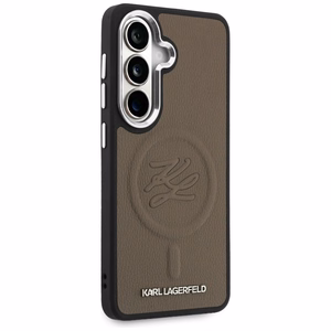 Karl Lagerfeld Suojakuori Embossed Ring Initials MagSafe Samsung Galaxy S26:lle ruskea