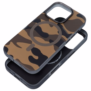Suojakuori iPhone 16 PRO MAX:lle Forcell F-Protect Levels Dual Layer 4D MagSafe-yhteensopiva Military Drop-Test desert camo