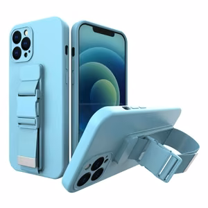 Rope case Gel Case ketjulla Lanyard käsilaukku Lanyard Xiaomi Redmi Note 10 / Redmi Note 10S sininen