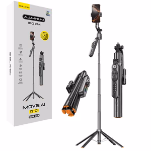 Blavec Selfie Stick Aluminium Move AI Q-01 Auto pop tripod + remote control 1,80 metres (SSAQ01-APTRB180) black