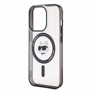 Karl Lagerfeld IML Choupette Head MagSafe Suojakuori iPhone 15 Pro:lle - läpinäkyvä