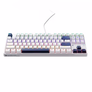 Machenike K500B-B87 wired mechanical gaming keyboard with backlight, red switch - white
