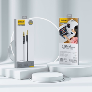 Dudao L12S AUX-kaapeli mini jack 3.5mm 1m 3-napainen stereo - musta