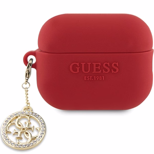 Guess GUAP23DSLGHDF AirPods Pro 2 suojus punainen 3D Rubber 4G Diamond Charm