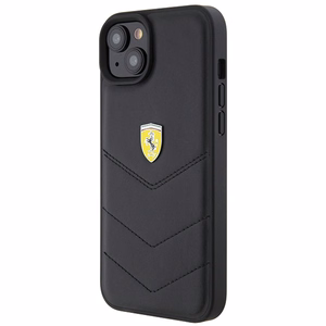 Ferrari FEHCP15MRDUK iPhone 15 Plus 6.7 musta/musta kovakuori Quilted Metal Logo