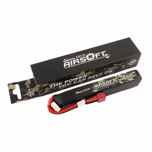 Gens Ace 25C 1500 mAh 3S1P 11,1 V:n airsoft-aseen lipo-akku, T-liittimellä