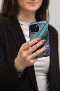 Suojakuori iPhone 15 PLUS:lle Forcell F-Protect Mirage yhteensopiva MagSafe jade marble