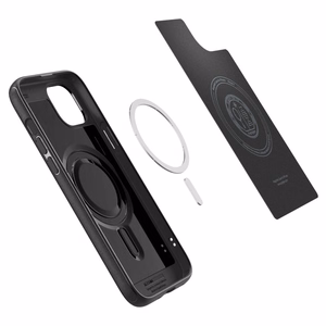 Spigen Mag Armor MagSafe Suojakuori iPhone 15:lle - Matta Musta