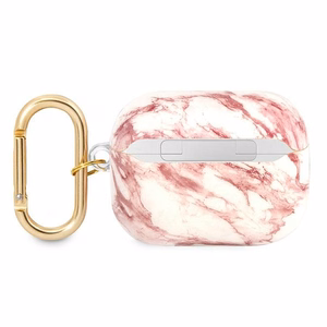 Guess GUAPHCHMAP AirPods Pro cover pink/pink Marble Strap Collection