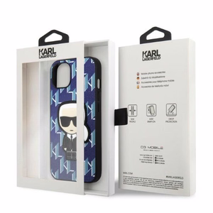 Karl Lagerfeld KLHCP13MPMNIKBL iPhone 13 6.1" kovakuori sininen/sininen Monogram Ikonik Patch