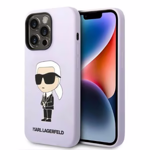 Karl Lagerfeld KLHCP14XSNIKBCU iPhone 14 Pro Max 6.7 violetti/violetti kova suojakuori Silicone Ikonik