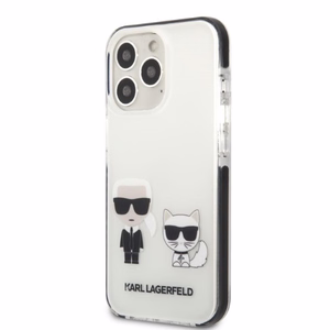 Karl Lagerfeld KLHCP13XTPEKCW iPhone 13 Pro Max 6.7 kovakuori valkoinen/valkoinen Karl & Choupette