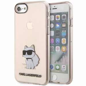Karl Lagerfeld KLHCI8HNCHTCP vaaleanpunainen kova suojakuori iPhone 7/8/ SE 2020 / SE 2022 Ikonik Choupette