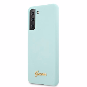 Guess GUHCS21MLSLMGLB S21+ G996 blue/blue hardcase Silicone Script Metal Logo