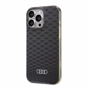 Audi IML Stitching Pattern MagSafe iPhone 16 Pro Max 6.9" Musta/Musta Kova Suojakuori AU-IMLMIP16PM-Q5/D3-BK