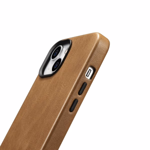 iCarer Öljyvaha Premium Nahkakotelo iPhone 14 Plus Magneettinen nahkakotelo MagSafe ruskea (WMI14220703-TN)