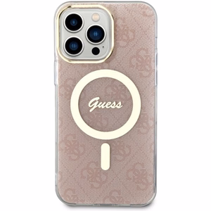 Guess 4G MagSafe suojakuori iPhone 14 Pro Max:lle - vaaleanpunainen