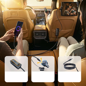 Orico ChargeClip 108W autolaturi 2x USB-A + 4x USB-C pidikkeellä - musta