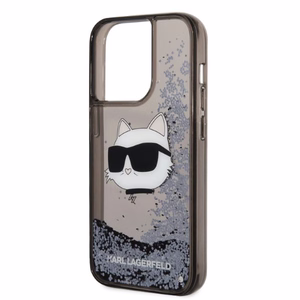 Karl Lagerfeld KLHCP14LLNCHCK iPhone 14 Pro 6.1" musta/musta kovakuori Glitter Choupette Head