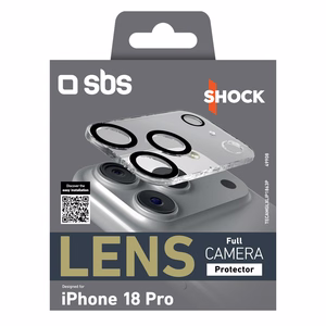 SBS Full karkaistu kameran linssinsuojus mallille iPhone 18 Pro