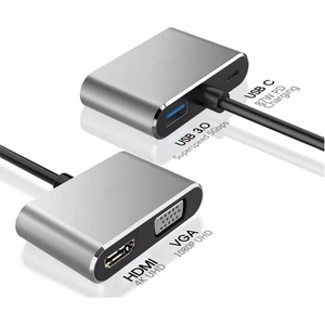 Reach USB-C -keskitin: PD + HDMI + VGA + USB 3.0