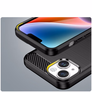 Carbon Kotelo iPhone 14 Plus joustava geeli takakuori musta