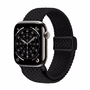 Crong Wave Band braided Apple Watch band, 44/45/46/49 mm, black