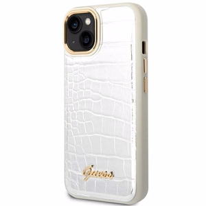 Guess GUHCP14SHGCRHS iPhone 14 6.1 "hopea / hopea kovakotelo Croco Collection