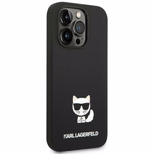 Karl Lagerfeld KLHCP14XSLCTBK iPhone 14 Pro Max 6.7 kovakuori musta / musta Silicone Choupette Body