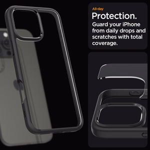 Spigen Ultra Hybrid Suojakuori iPhone 16 Pro - mattamusta