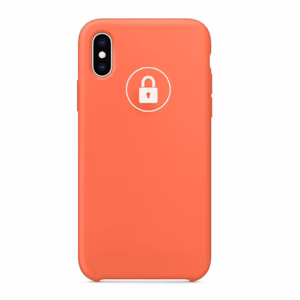 Puhelimen suojakuori Silicone Case iPhone X (XS) / Nectarine / pakkauksessa