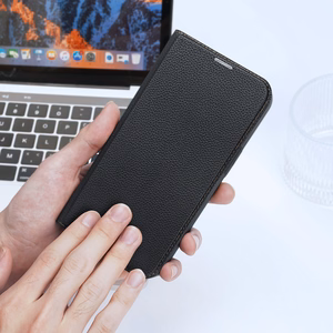 Dux Ducis Skin X2 case for iPhone 14 Plus case with magnetic flap black