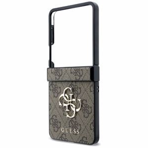 Ruskea Guess Big 4G Logo -suojakuori Samsung Galaxy Z Flip8 -puhelimelle