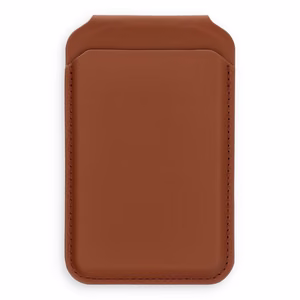 Nahkalompakko telineellä, yhteensopiva MagSafe Satechi Vegan Leather Wallet Stand ruskea
