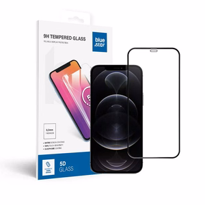 Suojalasi Blue Star - APP IPHONE 12 Pro Max 5D koko peite musta