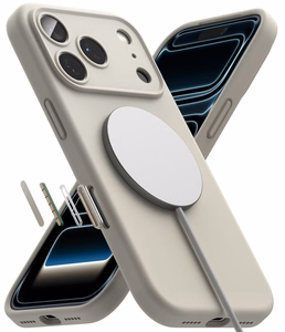 Ringke MagSafe -silikonisuojakuori laitteelle iPhone 18 Pro Max – beige